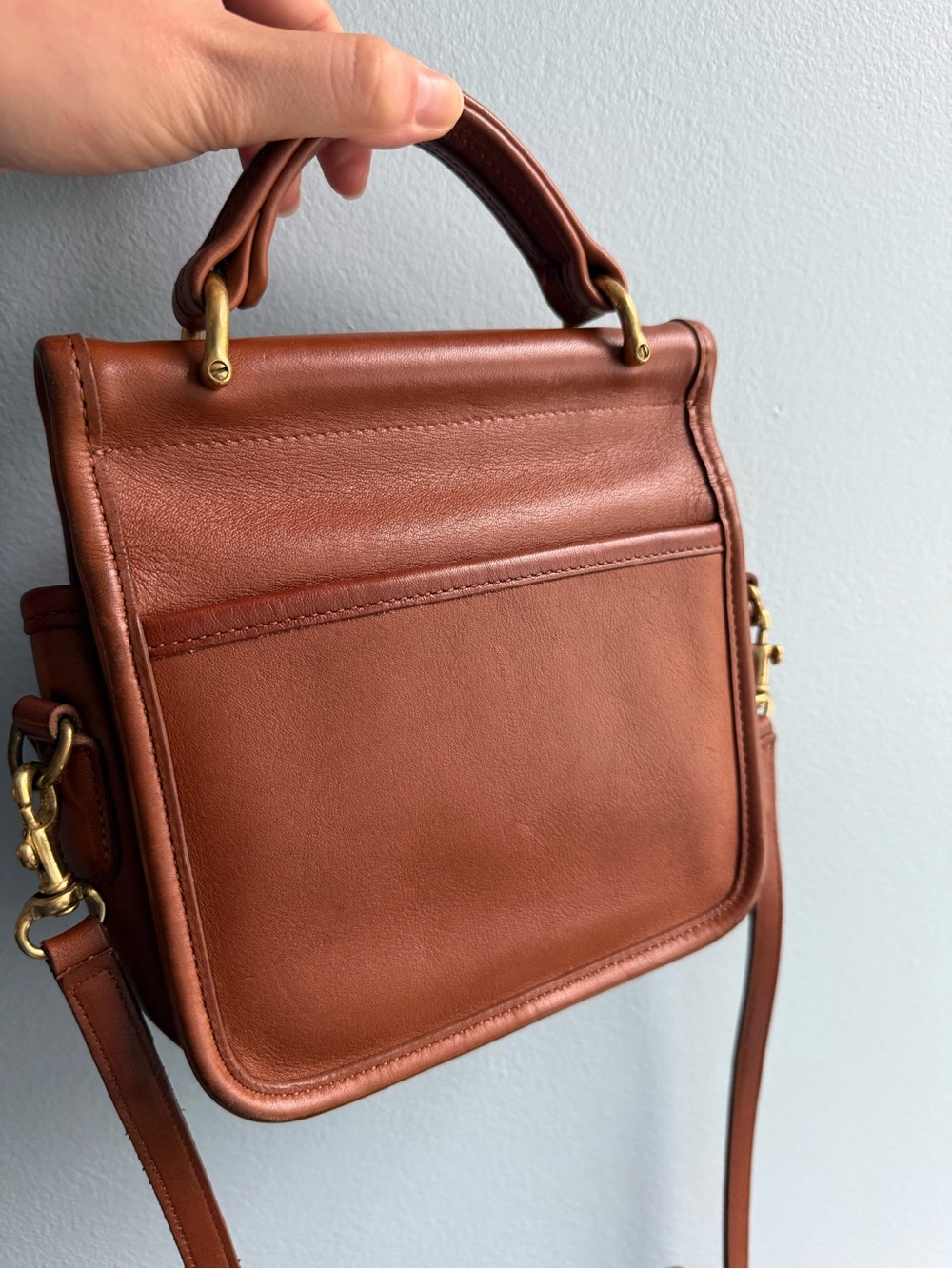Vintage Coach Bag Winnie Mini Willis Style #9023 Brown Leather Crossbody 1990s - Picture 6 of 14